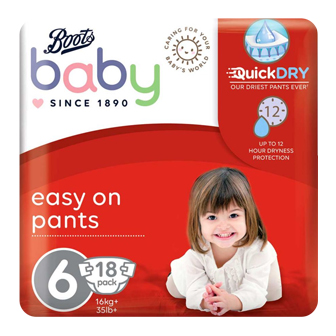 Boots Baby Nappy Pants Size 6  Price Per Nappy