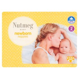 Morrisons Nutmeg Nappies Newborn Size 2 | Price Per Nappy